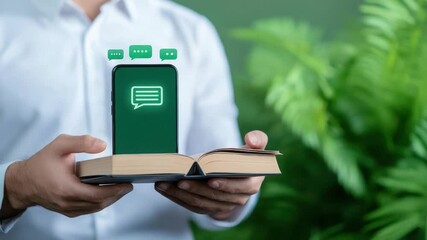 Poster - Innovative Communication Concept with Smartphone and Open Book Blending Technology and Learning in Modern Digital Age
