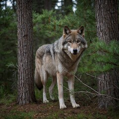  gray wolf canis lupus