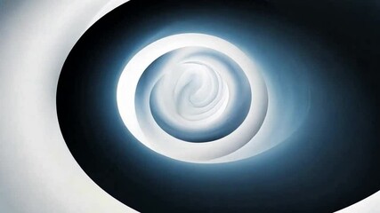 Poster - Abstract Swirl: A captivating artistic representation of a swirling vortex, showcasing flowing lines and a sense of movement in shades of grey and blue.