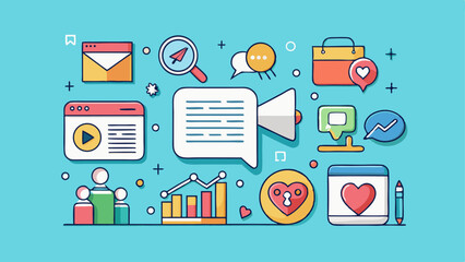 Wall Mural - a versatile set of flat design vector icons for web, business, and social media infographic concepts