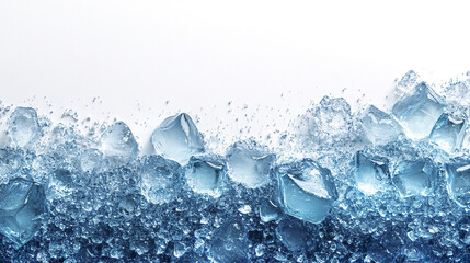 Poster - shimmering icy concoction of teal blue, its surface glistens with freshness and clarity