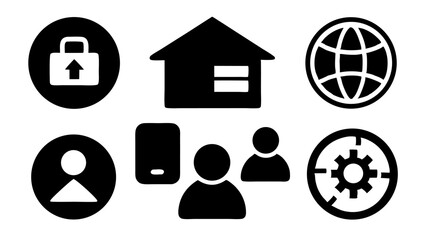 Wall Mural - set of church icons vector symbols for web design and business concept