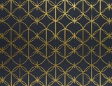 Oriental Gold Pattern on Black Paper Texture