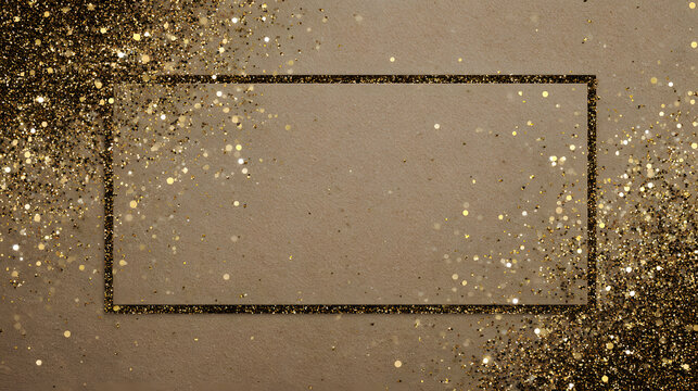 Subtle Glitter on Warm Taupe Background with Framed Message Area brings touch quiet luxury gentle charm.The warm taupe base sets calming, elegant tone,while delicate glitter accents add a hint sparkle