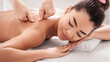 © Prostock-studio - Relaxing Massage. Professional Body Therapist Massaging Back Of Relaxed Asian Woman In Spa Salon, Beautiful Young Korean Female Enjoying Wellness Treatment And Beauty Procedures, Closeup