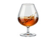 © Nicolas - Isolated Glass of Amber Cognac with Splash