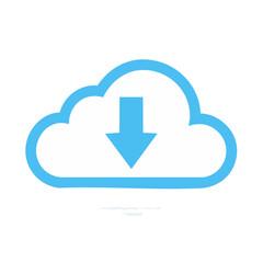  - Download from cloud symbol isolated concept for server data communication and online file sharing technology graphic sign