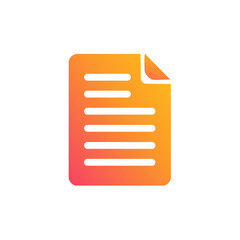 Poster - Document icon with curled page corner shows file format and represents papers or reports