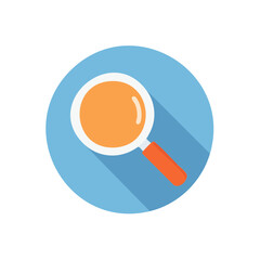 Poster - Magnifying Glass Illustration on Light Blue Background for Search and Discovery Themes