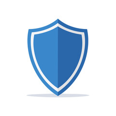 Poster - Isolated blue shield illustration protection icon safeguarding defense insignia security emblem heraldry guarding symbol assurance badge design