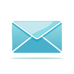 Aufkleber - Illustration of a Closed Light Blue Envelope for Communication and Mail Delivery Services