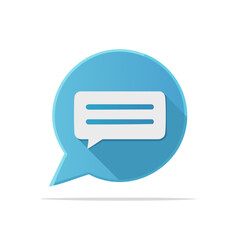 Fototapete - Communication bubble icon vector graphic for messaging app or service concept in digital design or social networking online