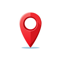 Poster - Red map pointer flat design location marker for maps navigation route destination GPS geo positioning positioning system pin