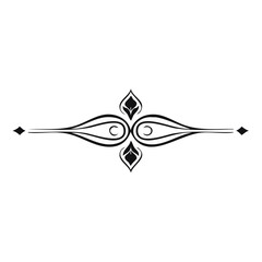 Poster - Elegant Black and White Ornamental Design Element for Decorative Purposes