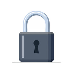 Poster - Metallic Padlock Illustration of Security and Privacy Locked for Data Protection with Keyhole Access Point Icon