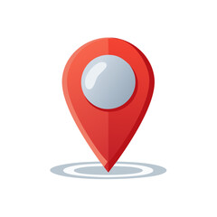 Poster - Red Location Pin Pointer for Navigation Maps and Travel Destinations, Cartography and Direction