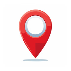 Poster - Red map pointer icon for location signage or navigation featuring a modern design for a website app interface and mobile platform