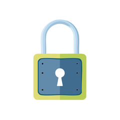 Poster - Stylized Illustration of a Padlock Security Lock Protection Access Concept Technology Internet Safety and Privacy Symbol