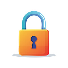 Poster - Stylized Padlock Icon Illustrating Security Privacy Encryption and Safety Mechanisms