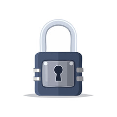 Poster - Isolated cartoon lock with a keyhole for security in vector illustration on a black background concept of protection