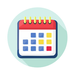 Poster - Colorful Calendar Icon with Marked Date for Important Event or Scheduling Purposes