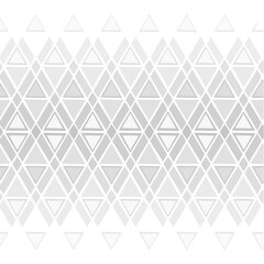 Poster - Abstract Black and White Diamond Pattern with Triangular Geometric Shapes in Repeating Sequence