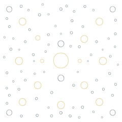Poster - Abstract seamless pattern of varied sized white circles on a black background, simple shapes, modern layout