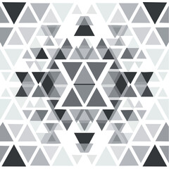 Poster - Abstract Geometric Triangle Pattern Black Background Creates a Modern Decorative Mosaic Design