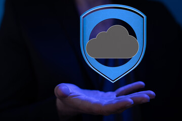 Aufkleber - Safeguarding your data with robust cloud security measures.  High-level encryption and reliable protection.
