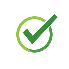 Poster - Green Check Mark Icon on Black Background Representing Completion, Approval, and Validation