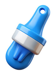 Poster - A captivating 3d rendering of a blue plastic-style icon depicting a flip-flop isolated on a transparent background for diverse applications