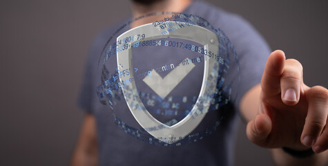 Aufkleber - Secure your data with robust cybersecurity.  Protect against online threats.
