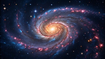 Wall Mural - stunning spiral galaxy in deep space