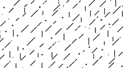Poster - Abstract elements scatter across the seamless monochrome background design