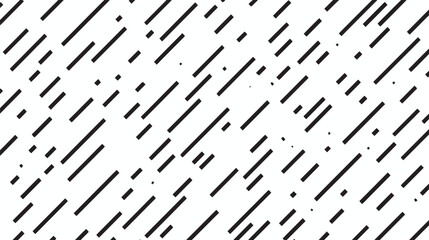 Poster - Randomized black stripes scatter across clean white abstract background
