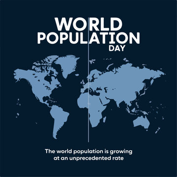  World Population Day  typography,  World Population Day  