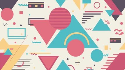 Poster - Geometric shapes pattern abstractly across backdrop displaying design elements details