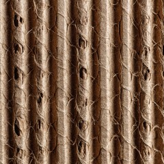 Poster - Mesmerizing intricacies of corrugated cardboard texture revealing layers of artistry and craftsmanship from a close-up perspective