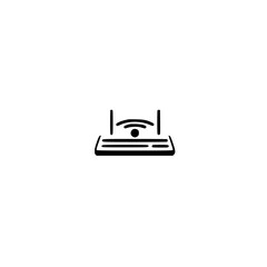 Poster - Router icon vector representing wireless network device 