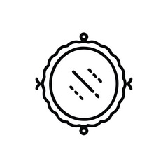 Poster - Hand drawn ornate circular mirror design element