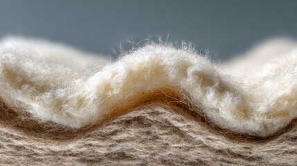 Poster - Exploring the intricate textures of a felted wool surface against a soft and blurred backdrop