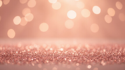 Poster - Shimmering pink glitter background with soft bokeh lights creates dreamy and festive atmosphere, perfect for celebrations and events