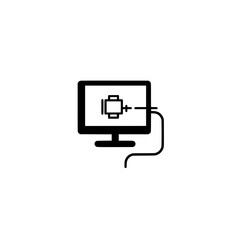 Poster - Monitor icon vector