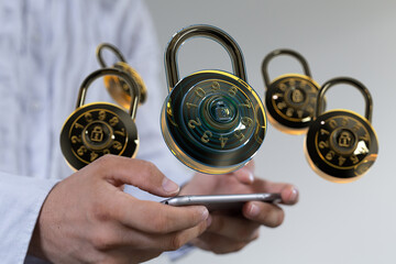 Leinwandbilder - Enhance your online security with strong passwords and advanced encryption. Safeguard your valuable data.