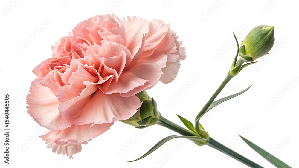 Slovenia carnation dianthus caryophyllus isolated on white background ...