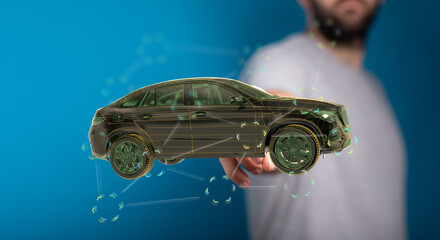 Poster - Explore the innovative world of connected cars and their impact on the automotive industry.