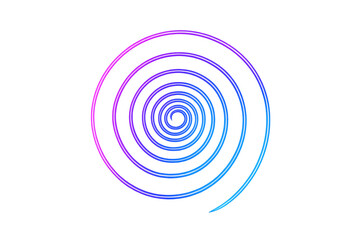 Poster - Glowing neon spiral twirling dynamically, creating swirling visual energy against dark background