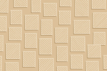 Poster - A geometric composition illustrates structure and order through carefully aligned rectangular shapes with diagonal lines symbolizing systematic planning and productivity in business