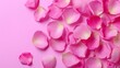 © fotofabrika - Pink rose petals scattered over a soft pink background create a charming and romantic atmosphere for various occasions