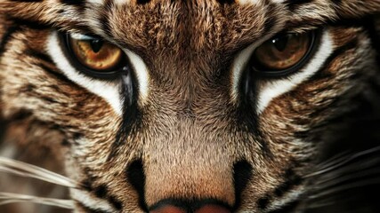 Poster - A close-up shot of a cat's face with a blurred background